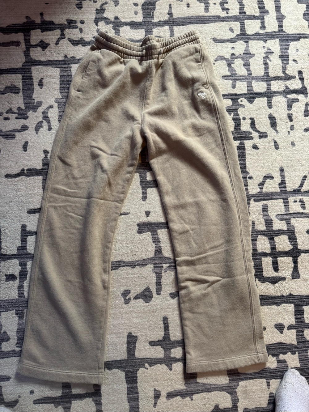 abercrombie kids Tan Fleece Joggers